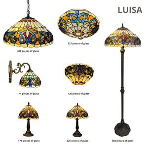 Brilagi - Tiffany vitrážový lustr na řetězu LUISA 2xE27/60W/230V