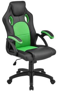 Ergonomická kancelářská židle, černá/zelená, nastavitelná