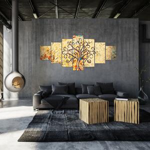 Obraz - Mozaikový strom života (210x100 cm)
