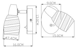 Globo 54985-1 - Bodové svítidlo ROY 1xE14/40W/230V