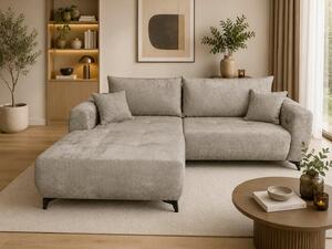 ROHOVÁ SEDAČKA, textil, šedohnědá P & B - Sedací soupravy, Online Only