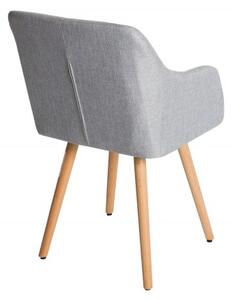 Židle ARMREST světle šedá strukturovaná látka Nábytek | Jídelní prostory | Jídelní židle | Všechny jídelní židle
