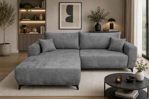 ROHOVÁ SEDAČKA, textil, šedá P & B - Sedací soupravy, Online Only