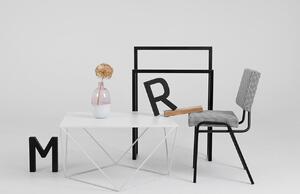Nordic Design Bílý kovový konferenční stolek Deryl 80 x 80 cm