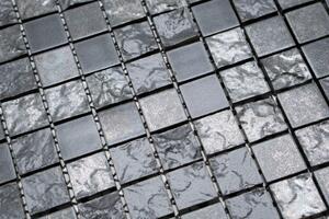 Japonská keramická mozaika 25x25mm černá matná