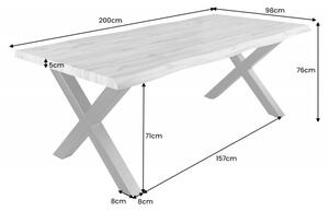 Jídelní stůl WILD 200 CM vzhled šedý divoký dub Nábytek | Jídelní prostory | Jídelní stoly | Všechny jídelní stoly