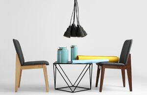 Nordic Design Černý kovový konferenční stolek Deryl 55 x 55 cm