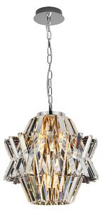 EUlight Lustr Crown, 1x křišťálové stínítko, (fi 34cm), ch