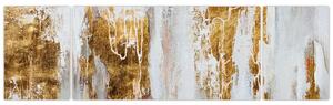 Obraz - Abstrakce se zlatou (170x50 cm)