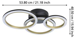 Eglo 901224 - LED Stmívatelné stropní svítidlo CALLIERA LED/20W/230V černá/zlatá