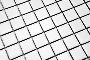 Keramická mozaika bílá patchwork 23X23mm