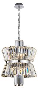 Lustr Aurelia, 1x křišťálové/chromové kovové stínítko, (fi 42cm), ch