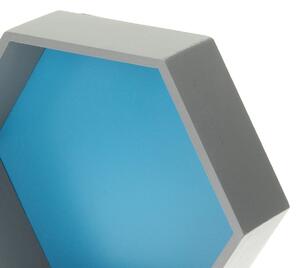 Polička Honeycomb blue 35x30x12 cm