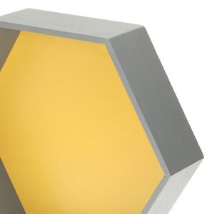Polička Honeycomb yellow 45x35x15 cm