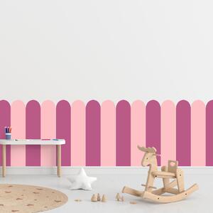 PIPPER. Textilní samolepící tapeta - Oblouk -Bonbónově růžová barva Barva: Kombinace, Velikost: 80cm