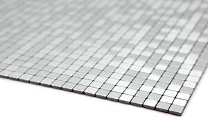 Samolepicí obklad mozaika vinyl Hliník 10x10mm - šedé miničtverečk