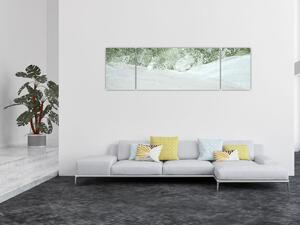 Obraz - Abstrakce štětci (170x50 cm)