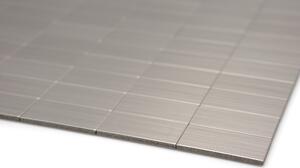 Samolepicí obklad mozaika vinyl Hliník 25x50mm - šedé obdélníky