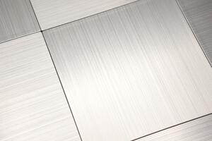 Samolepicí obklad mozaika vinyl Hliník 100x100mm - šedé čtverce
