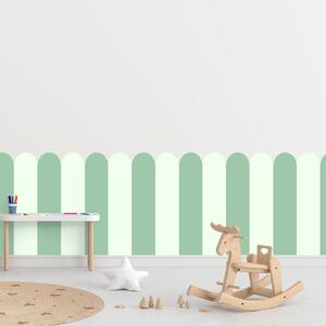 PIPPER. Textilní samolepící tapeta - Oblouk - Mátová barva Barva: Kombinace, Velikost: 80cm