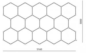 LED Stropní svítidlo HEXLINE LED/513W/230V 6500K 300x516 cm bílá