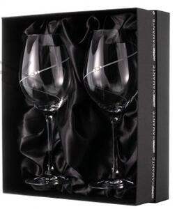 Diamante sklenice na bílé víno Silhouette City s krystaly Swarovski v prémiovém saténovém balení 360ml 2KS