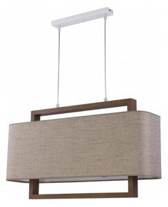 Lustr na lanku ARTEMIDA 2xE27/60W/230V béžová/hnědá