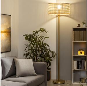 Brilagi - LED Stojací lampa CERIA 1xE27/20W/230V pr. 40 cm bambus/zlatá