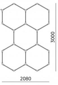 LED Stropní svítidlo HEXLINE LED/216W/230V 4000K 208x300 cm bílá