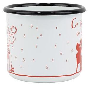 BELIS Smaltovaný hrnek ø 8 cm - 0.35 l bílý "hasiči/co jste hasiči" v krabičce - ČESKÝ PLECHÁČEK - 11008-039ODM04