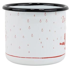 BELIS Smaltovaný hrnek ø 8 cm - 0.35 l bílý "hasiči/lýtka" v krabičce - ČESKÝ PLECHÁČEK - 11008-039OCM04