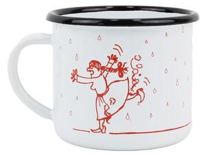 BELIS Smaltovaný hrnek ø 8 cm - 0.35 l bílý "hasiči/lýtka" v krabičce - ČESKÝ PLECHÁČEK - 11008-039OCM04