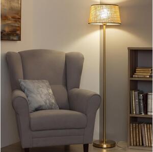 Brilagi - LED Stojací lampa CERIA 1xE27/20W/230V pr. 35 cm béžová/zlatá