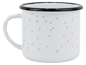 BELIS Smaltovaný hrnek ø 8 cm - 0.35 l bílý "hasiči/žízeň" v krabičce - ČESKÝ PLECHÁČEK - 11008-039OFM04