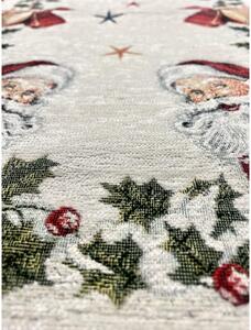 Vánoční gobelínový běhoun na stůl Mikuláš Chenille IT014 Vícebarevná 40x90 cm