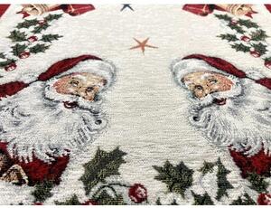 Vánoční gobelínový běhoun na stůl Mikuláš Chenille IT014 Vícebarevná 40x90 cm