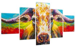Obraz - Malovaná kráva (125x70 cm)