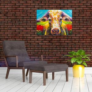 Obraz - Malovaná kráva (70x50 cm)