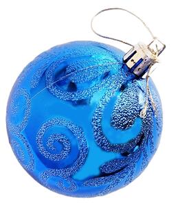Sada vánočních ozdob na stromek, koule, 7cm, 8ks, různé barvy na výběr Barva: Modrá