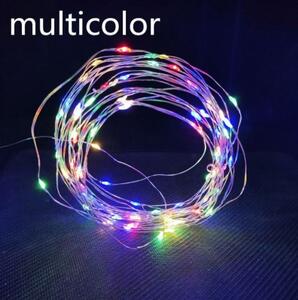 Venkovní vánoční mikro řetěz, různobarevná, 5m, 50 LED