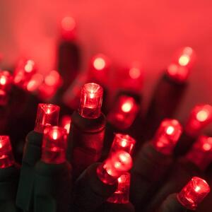 Vnitřní LED vánoční řetěz - červená, 5m, 50 LED