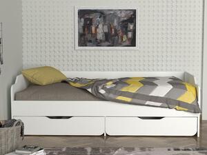 Jednolůžková postel 90 cm Yukka (bílá). 1089009