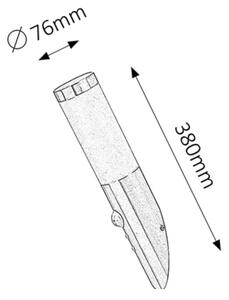 Rabalux 8266 - Venkovní svítidlo se senzorem INOX TORCH 1xE27/25W/230V IP44