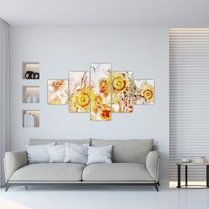 Obraz - Slunečnice, malba (125x70 cm)