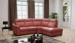 ROHOVÁ SEDAČKA, textil, kůže, červená Livetastic - Sedací soupravy, Online Only