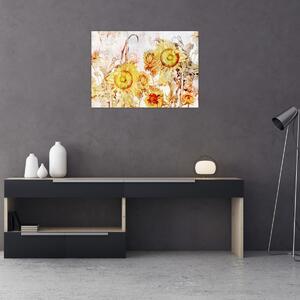 Obraz - Slunečnice, malba (70x50 cm)
