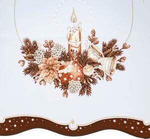 Vánoční ubrus - hnědá obdelník 50x100 cm