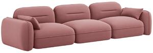 -25 % Dny MOMENTI– Cosmopolitan Design Růžová sametová čtyřmístná pohovka Sydney 320 cm