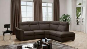 ROHOVÁ SEDAČKA, textil, kůže, tmavě hnědá Livetastic - Sedací soupravy, Online Only