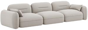 Cosmopolitan Design Světle béžová sametová čtyřmístná pohovka Sydney 320 cm